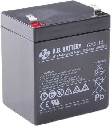 

Аккумулятор для ИБП B.B. Battery BP5-12 (12В/5 А·ч)