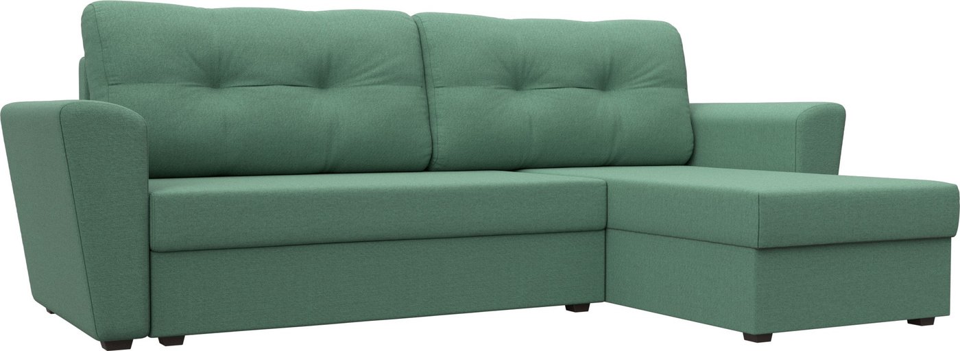 

Угловой диван Лига диванов Амстердам Лайт правый 121171 (рогожка амур зеленый)