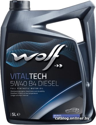Моторное масло Wolf VitalTech 5W-40 B4 Diesel 5л