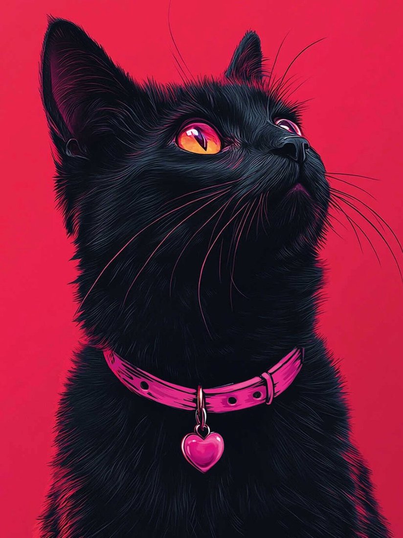 

Алмазная мозаика Феникс+ Черная кошка 70816