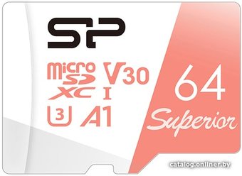 Карта памяти Silicon-Power Superior A1 microSDXC SP064GBSTXDV3V20 64GB