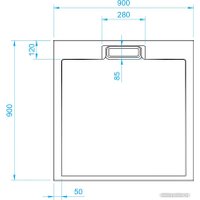 Душевой поддон RGW STL-G 90x90