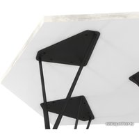 Журнальный столик Sheffilton SHT-CT35 (черный муар/хромикс белый)