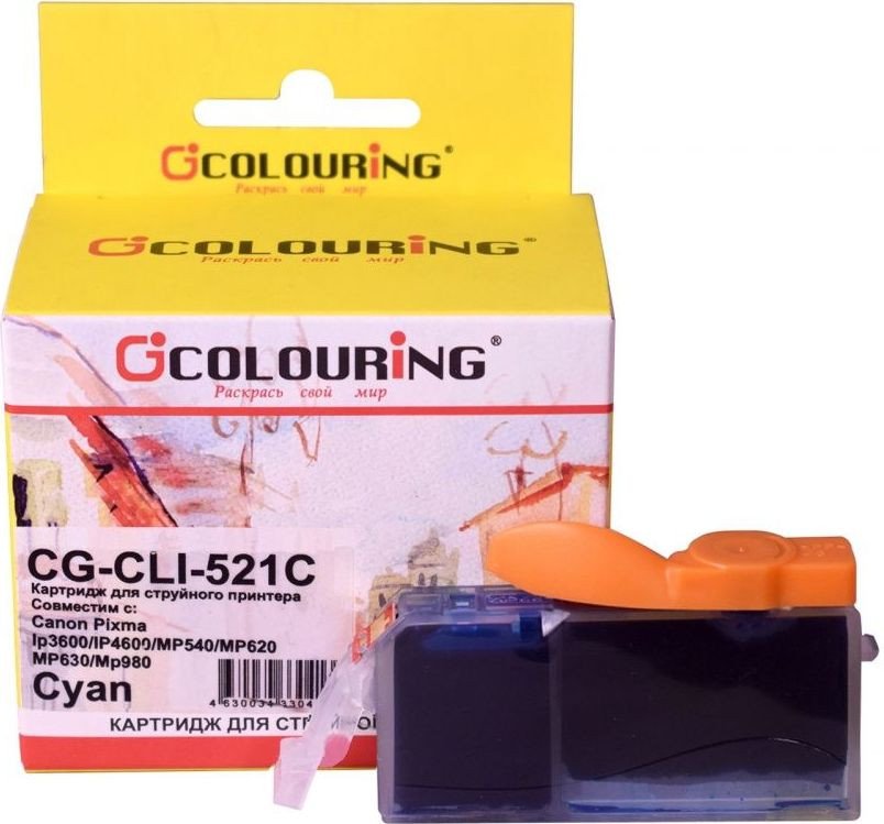 

Картридж Colouring CG-CLI-521C (аналог Canon CLI-521C)