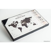 Пазл Woodary Карта мира L 3151 (black)