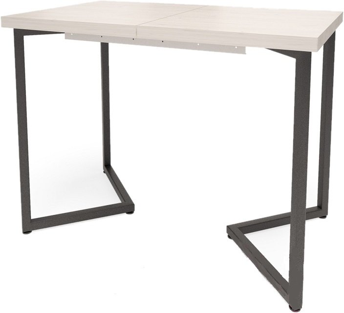 

Кухонный стол Millwood Лофт Лондон Л 100-140x60x76 (дуб белый Craft-металл черный)