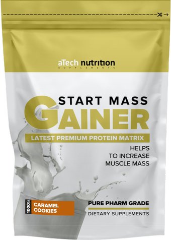 Протеин сывороточный (концентрат) Atech Nutrition Gainer Start Mass (1000г, печенье/карамель)