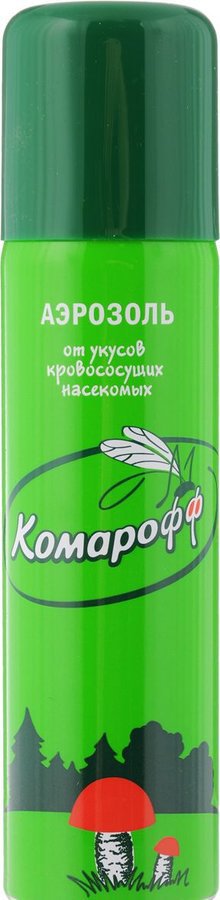 

Аэрозоль против насекомых Комарофф от укусов кровососущих насекомых 150 мл