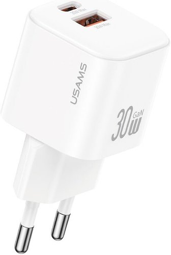 Сетевое зарядное Usams CC263 30W GaN (белый)