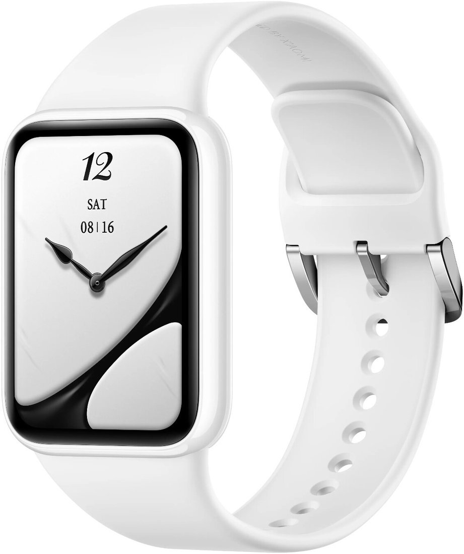 Фитнес-браслет Xiaomi Smart Band 10 Pro M2559B1 (белая керамика, с белым силиконовым ремешком, международная версия)