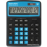 Бухгалтерский калькулятор BRAUBERG Extra Color-12-BKBU 250476 (черный/голубой)