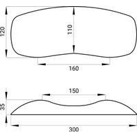 Подголовник для ванны Wellsee Useful Extras 261906000