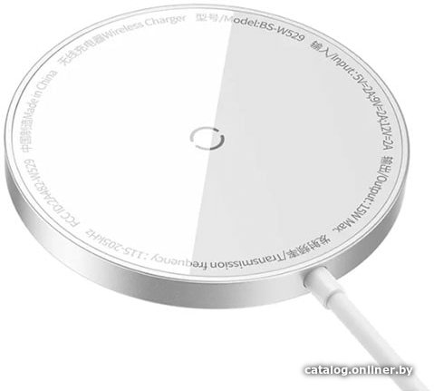 Беспроводное зарядное Baseus Simple Mini3 Magnetic Wireless Charger 15W CCJJ040012 (белый)