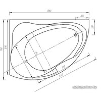 Ванна Aquatek Альтаир 158x120R (с экраном и каркасом)