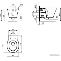 Унитаз подвесной Ideal Standard Connect Air E005401 (без сиденья)
