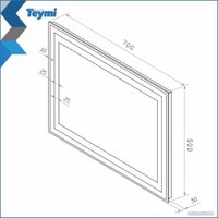  Teymi Зеркало Hanna 70x50 T20250 (подсветка)