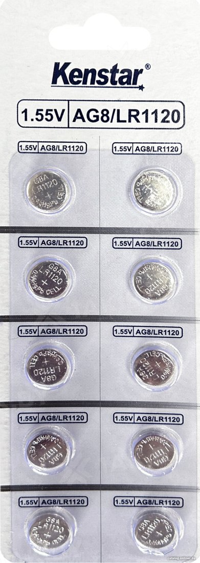 Батарейка Kenstar G8/LR1120/LR55/391A/191, 1.55V, BL-10 (10 шт/уп)
