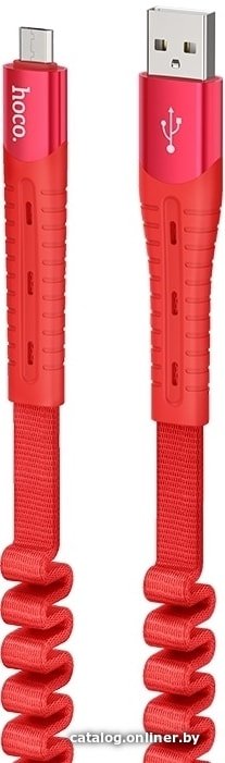Кабель Hoco U78 Cotton Treasure USB - Micro-USB (1.2 м, красный)