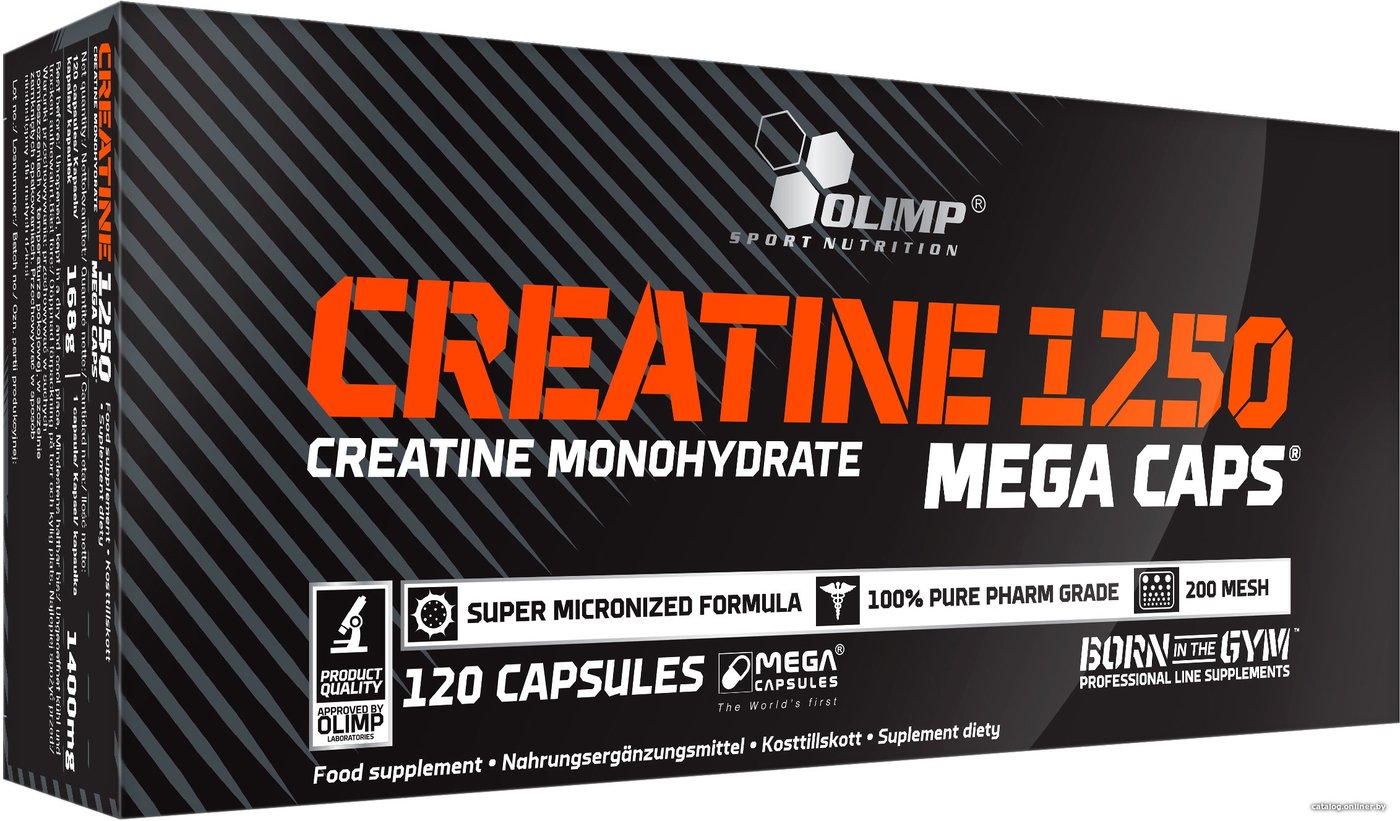 Моногидрат креатина Olimp Creatine 1250 Mega Caps (120 капсул)