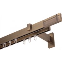 Карниз для штор Lm Decor Флэт Лайн Кросс двойной (антик, 4.0м)