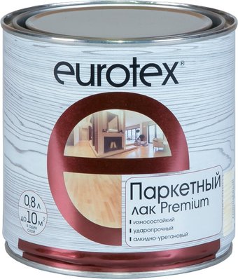 Лак Eurotex Premium (полуматовый, 0.8 л)
