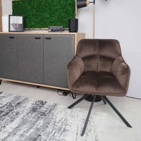 Интерьерное кресло AksHome Virginia (шоколадный HCJ-10/черный)