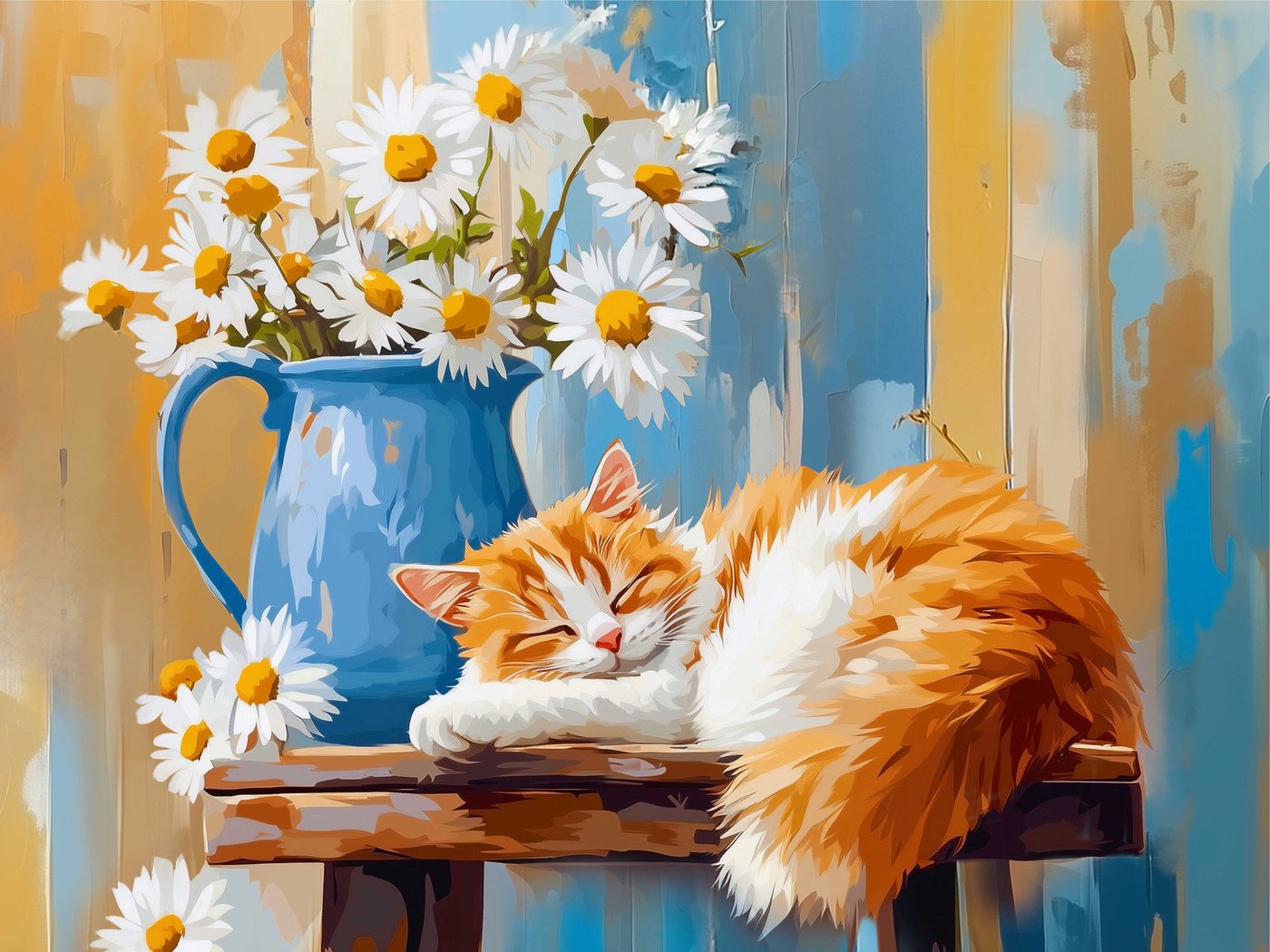 Алмазная мозаика  Феникс+ Натюрморт с кошкой 71420