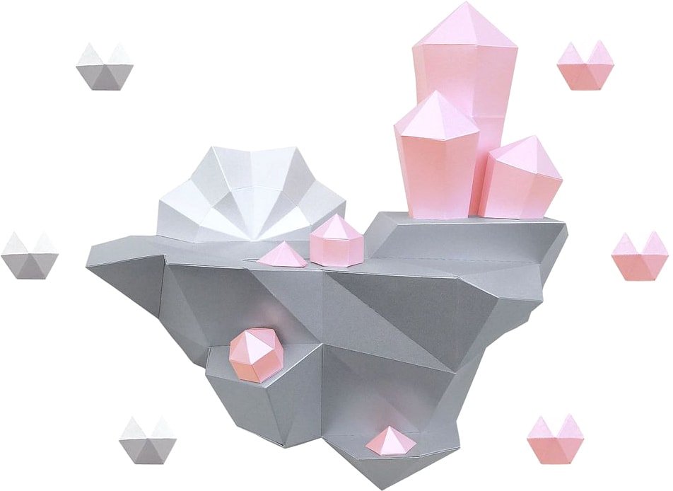 

PaperCraft PAPERRAZ Остров с кристаллами (розовый)