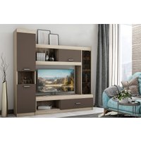 Стенка Астрид-Мебель Невада 2 (дуб сонома/мокко) в Могилеве