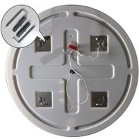  Пекам Зеркало Ring Fly 90x90 RingFly-90x90spcl (с подсветкой, с сенсором, подогревом, часами)