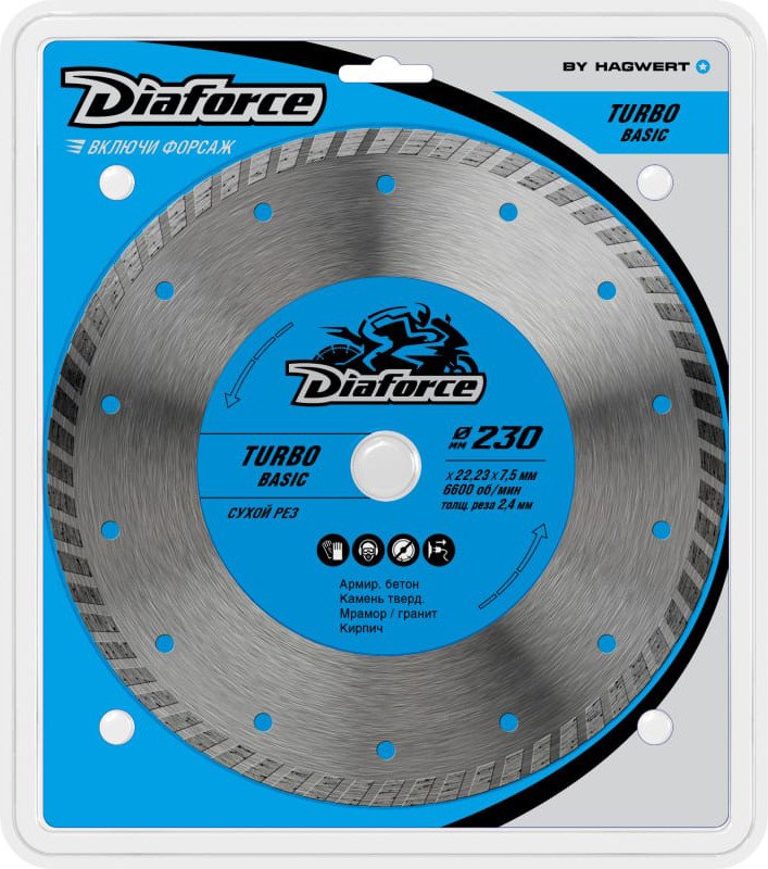 

Отрезной диск алмазный Diaforce Turbo Basic 511230