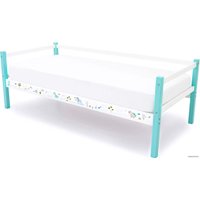 Кровать-тахта Бельмарко Svogen 1355 160x70 (мятный/белый, динозаврики)