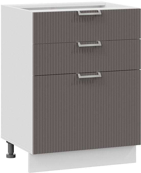 

Шкаф напольный Трия Кимберли 1Н6Я3 (белый/муссон)