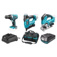  Dedra DED7015 (шуруповерт, скобозабиватель, лобзик, 1 АКБ, сумка)