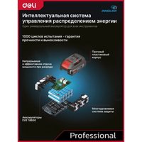 Дрель-шуруповерт Deli DE-DZ20-1D2 (с 2-мя АКБ, сумка)