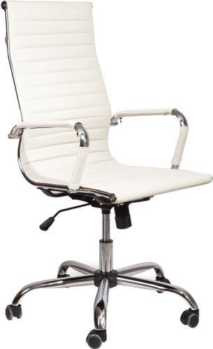 Офисное кресло AksHome Elegance Chrome Eco (белый)