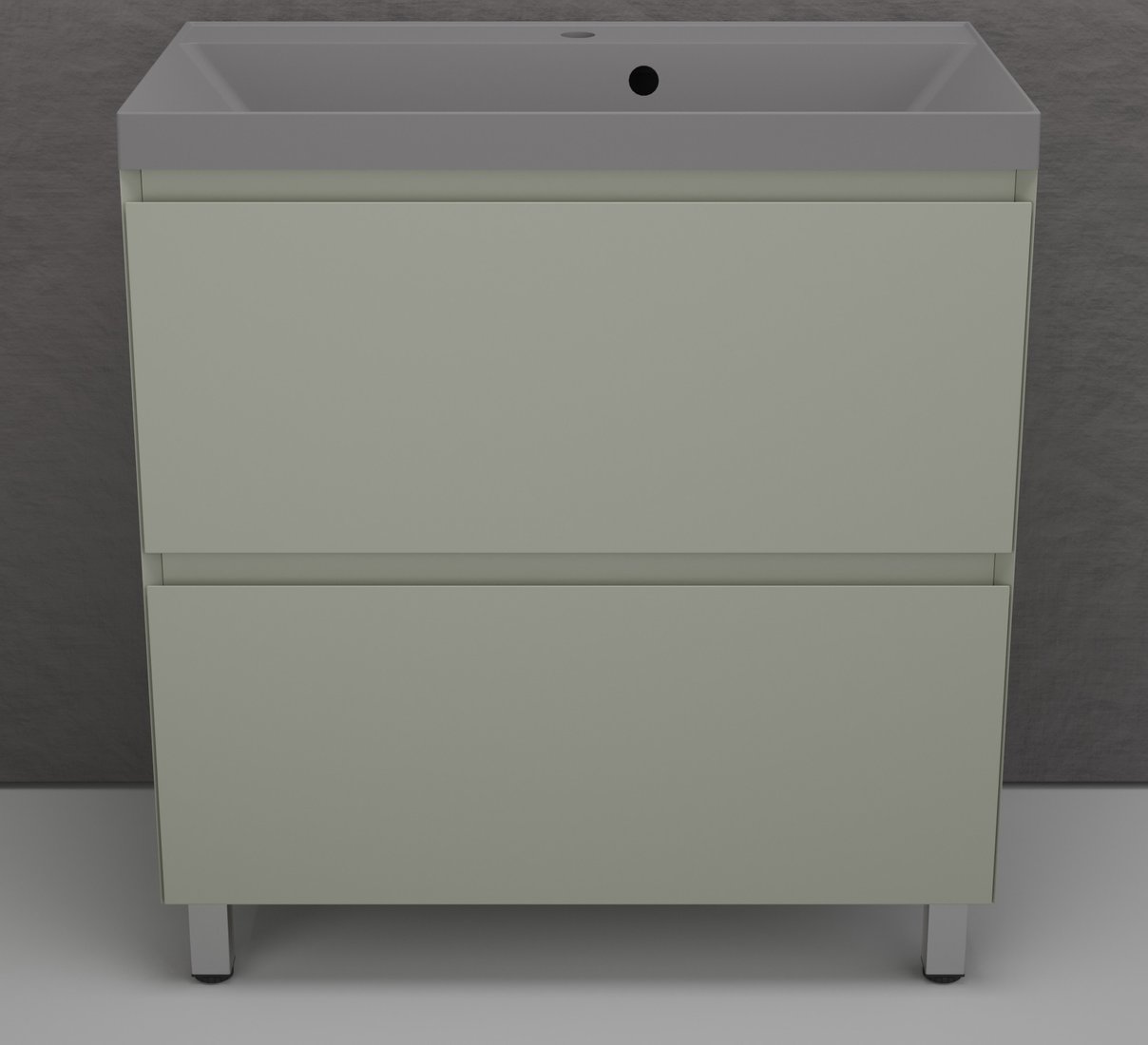 

Symbolite Тумба под умывальник Манхэттен 80 Plus 2 ящика + Asti 80x45 (олива/серый шелк)