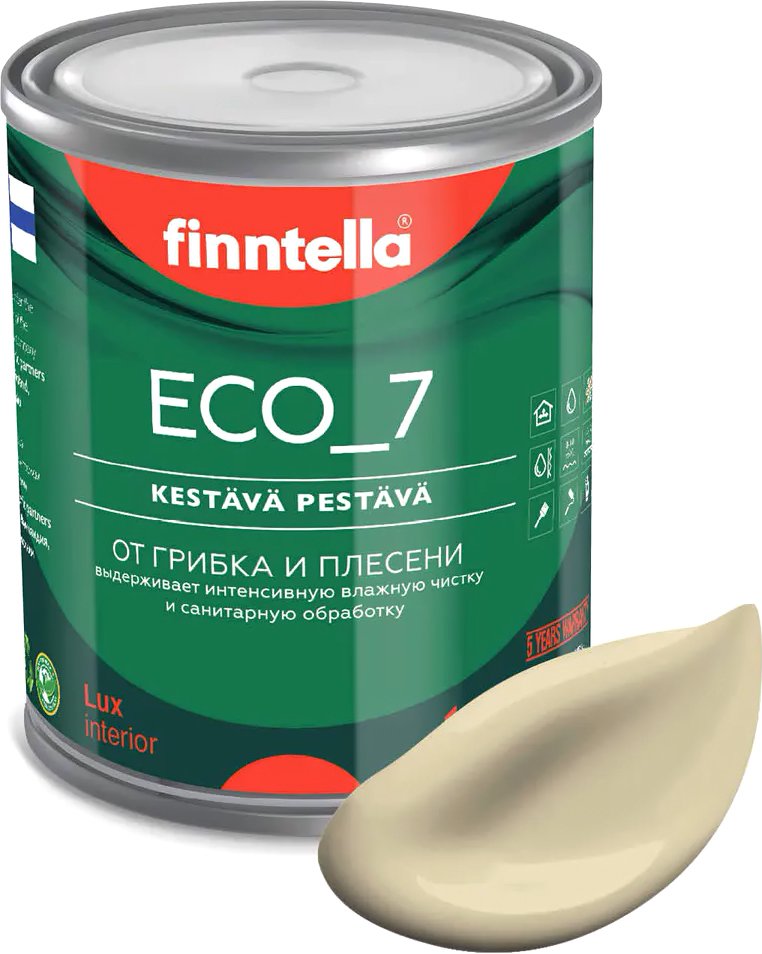 

Краска Finntella Eco 7 Hiekka F-09-2-1-FL070 0.9 л (светло-песочный)
