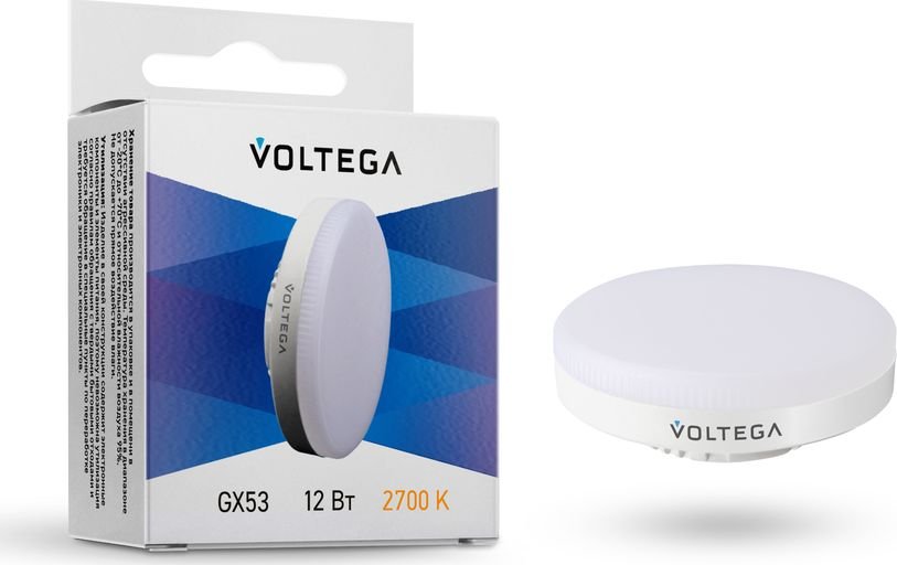 

Светодиодная лампочка Voltega Simple GX53 12W 2700K