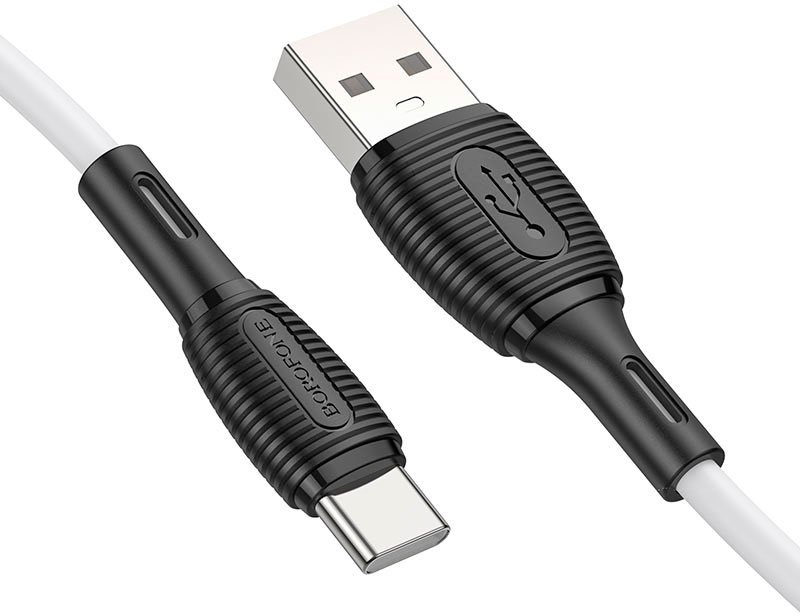 

Кабель Borofone BX86 USB Type-A - USB Type-C (1 м, белый)