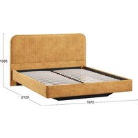 Кровать Трия Тиффани Тип 1 180x200 (микровелюр Wellmart Yellow)