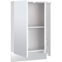  Runo Шкаф с зеркалом для ванной Севилья 50 правый