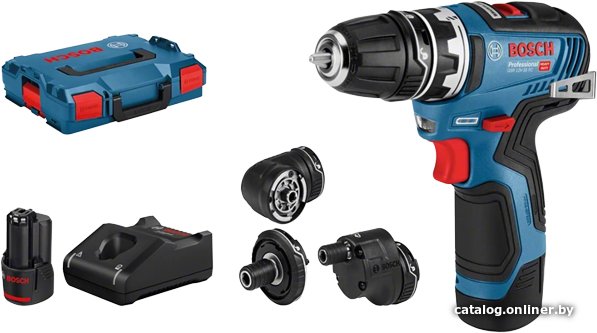 Дрель-шуруповерт Bosch GSR 12V-35 FC Professional 06019H3000 (с 2-мя АКБ, кейс)