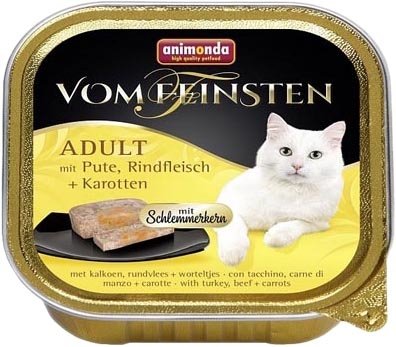 

Консервированный корм для кошек Animonda Vom Feinsten Adult с индейкой, говядиной и морковью 0.1 кг