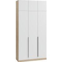 Шкаф распашной Soma Lord Black 3-х створчатый 120x240 (дуб сонома/белый)