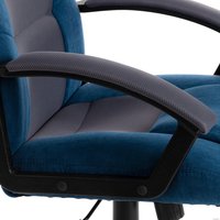 Игровое (геймерское) кресло TetChair Driver (флок/ткань, синий/серый) в Бресте