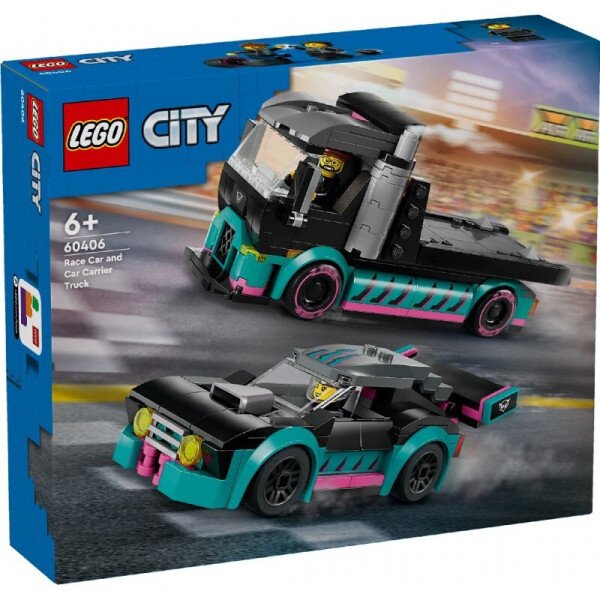 

Конструктор LEGO City 60406 Гоночный автомобиль и грузовик-автовоз