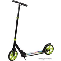 Двухколесный подростковый самокат Indigo Vamos IN054 (черный/зеленый)