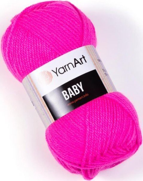 

Пряжа для вязания Yarnart Baby 100% акрил 174 50 г (150 м, кислотно-розовый)