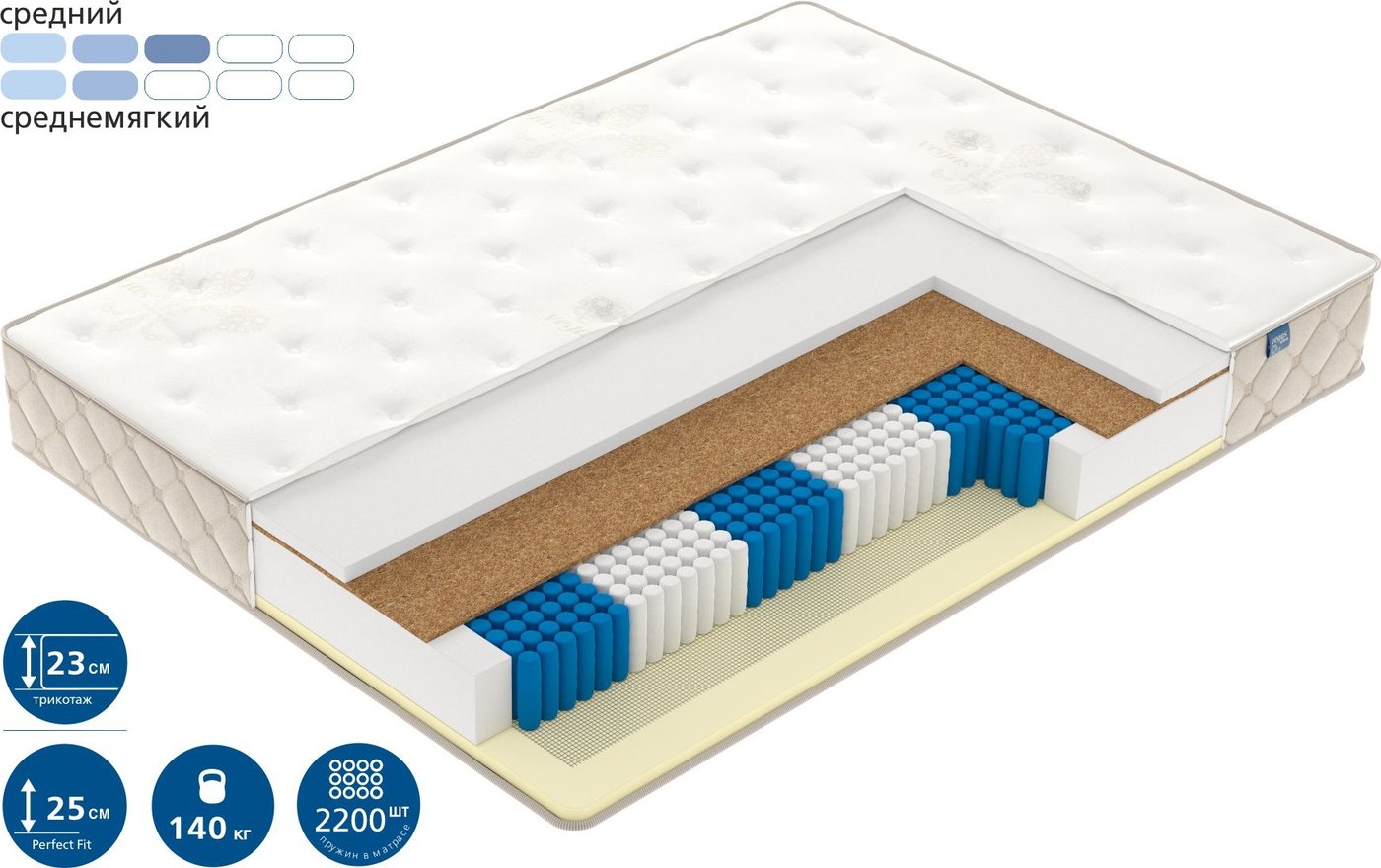 

Матрас Vegas Secret Dream 100x195 (трикотаж)